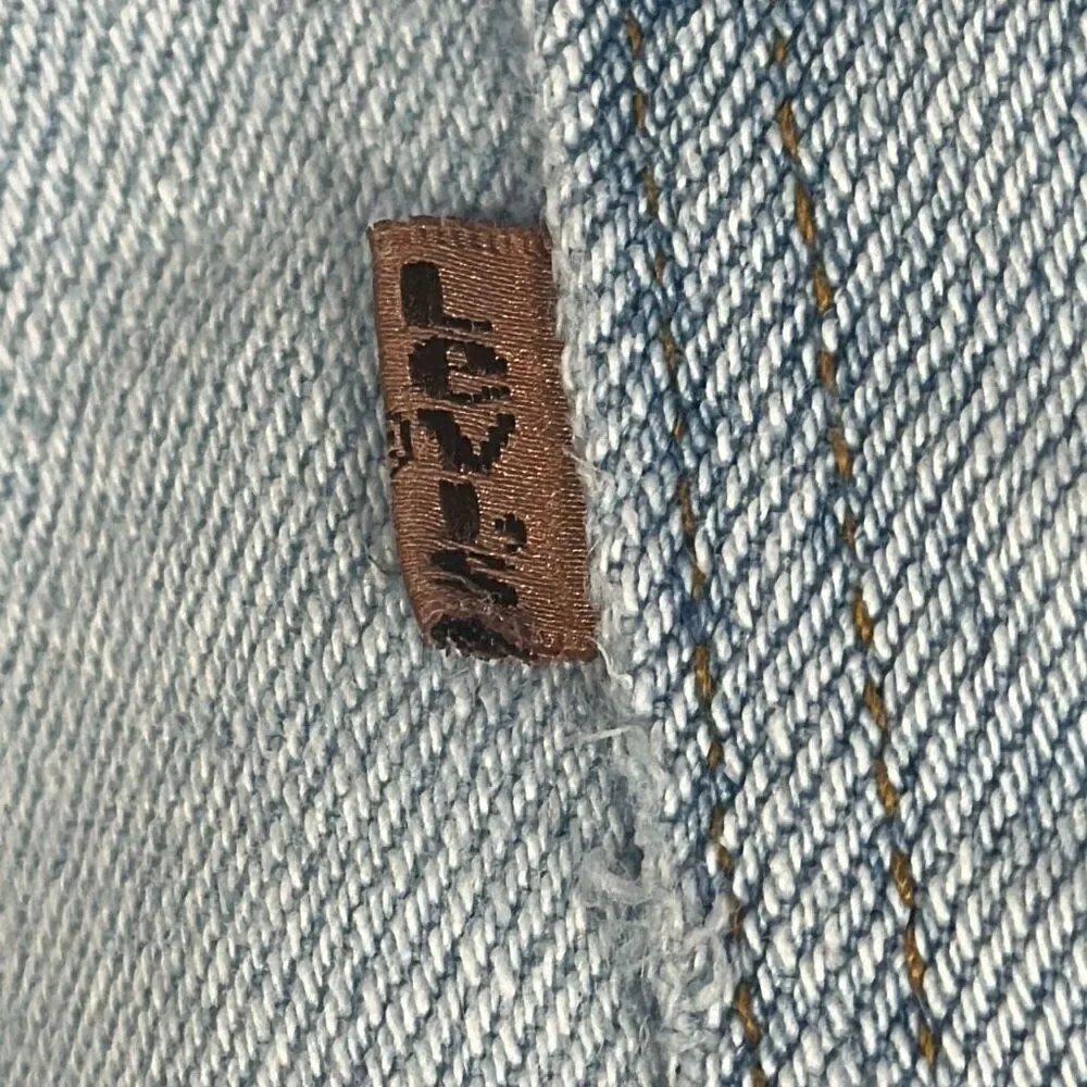 VTG Levis Jeans Mens 42x32 Blue 540 Flex Made In USA Brown Tab Western 90s Denim